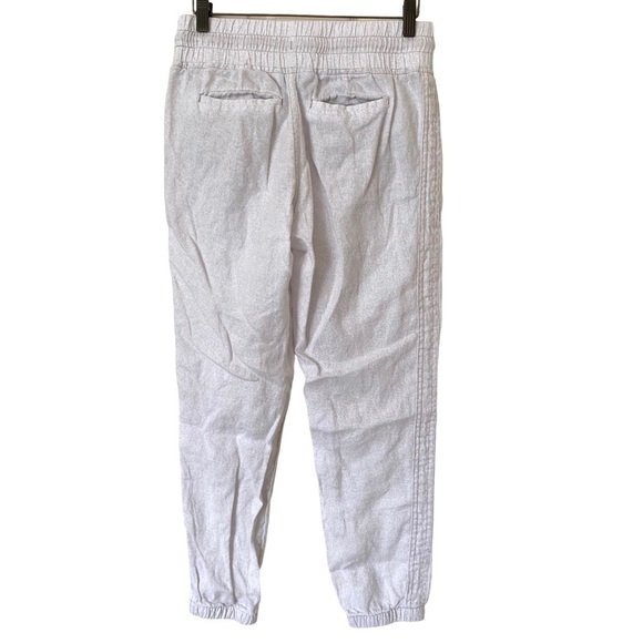 Athleta Cabo Linen Jogger in Mirco Cheetah Abalone Gray, Size 2 - Picture 3 of 10